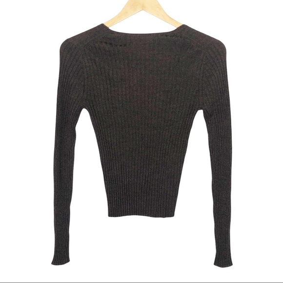 Vince Skinny Rib Scoop Neck Sweater - Picture 3 of 6